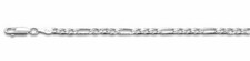 080-3MM Pave Figaro Chain 925 Solid Sterling Silver Stamped Made in Italy