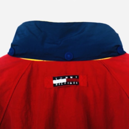 Vtg 90s Tommy Hilfiger Spell Out Windbreaker Jacket Sz Lg Flag Crest Preppy Sail - Picture 5 of 8
