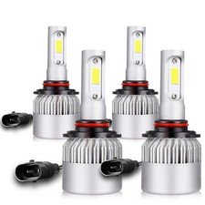 For Honda Accord 2003-2007 LED Headlight 4 Bulbs White High/Low Beam 9005 9006