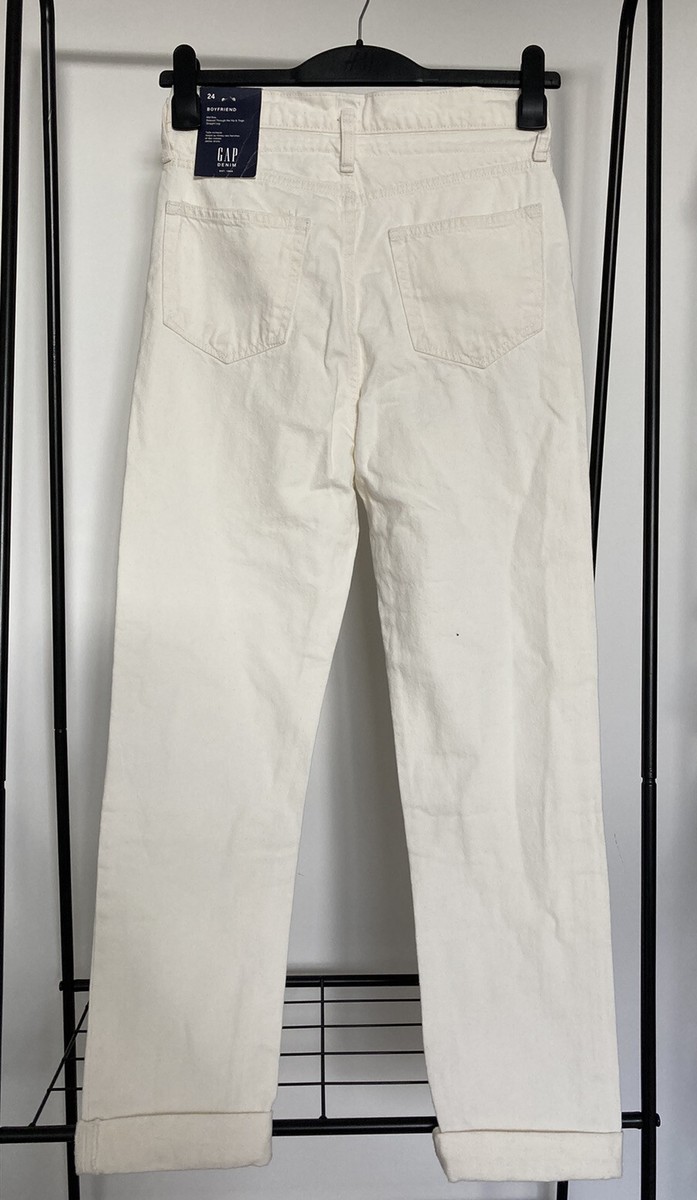 Jean Gap Relaxed Boyfriend Taille 24 - Couleur Blanc - 100% Coton - Occasion Très Bon État