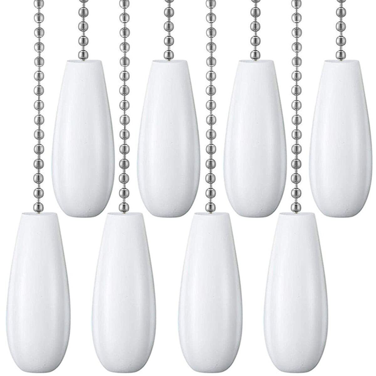 12-Inch White Wooden Ceiling Fan Chain Pull Extension-image