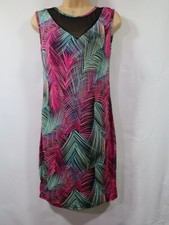 Ladies Sheath Dress Size Small Multicoloured Good Condition