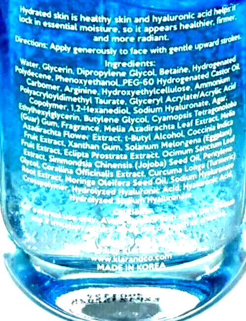 The Beauty Elixir * Hyaluronic Acid ~ HYDRATING Facial Serum ~ 1.69 fl oz NEW!!