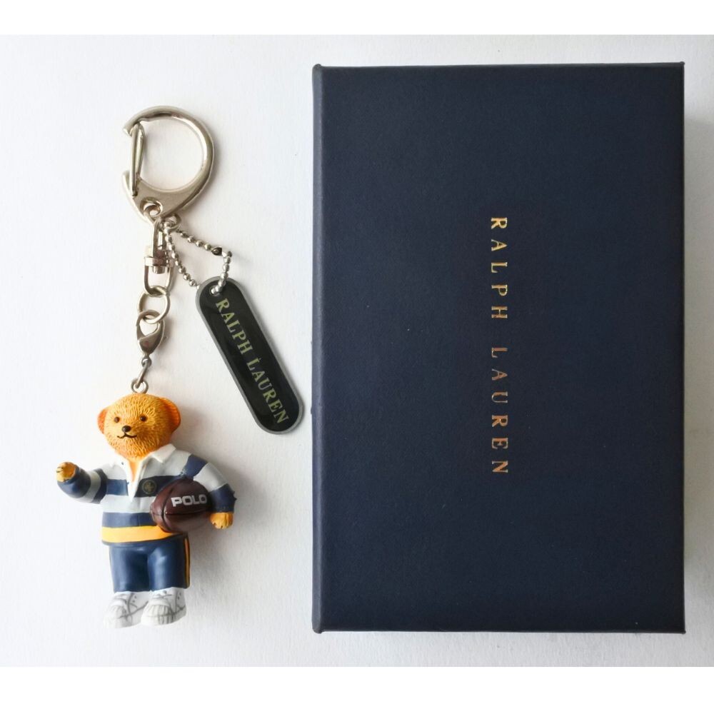 Ralph Lauren Polo Bear Rugby mascot figure Keychain Charm