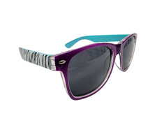 Women's Trendy Sunglasses UV400 Zebra Striped Frames New With Tags