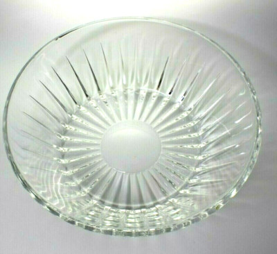 Crystal Glass Balmoral Fruit Salad Bowl Signed Val St Lambert 9'' Vintage