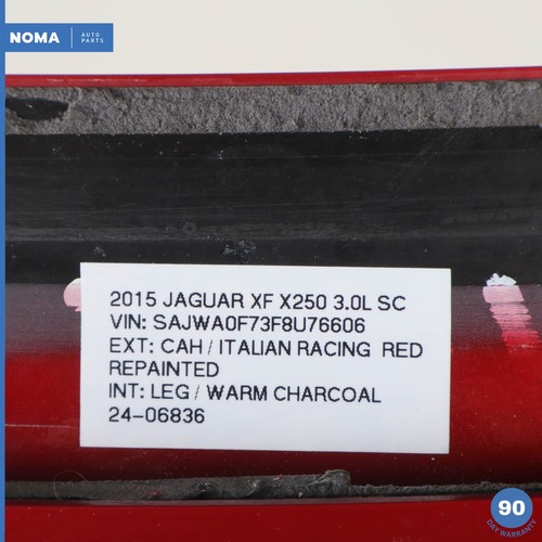 09-15 Jaguar X250 XF XFR Rear Upper Trunk Tailgate Lid Spoiler Red OEM - Picture 16 of 16