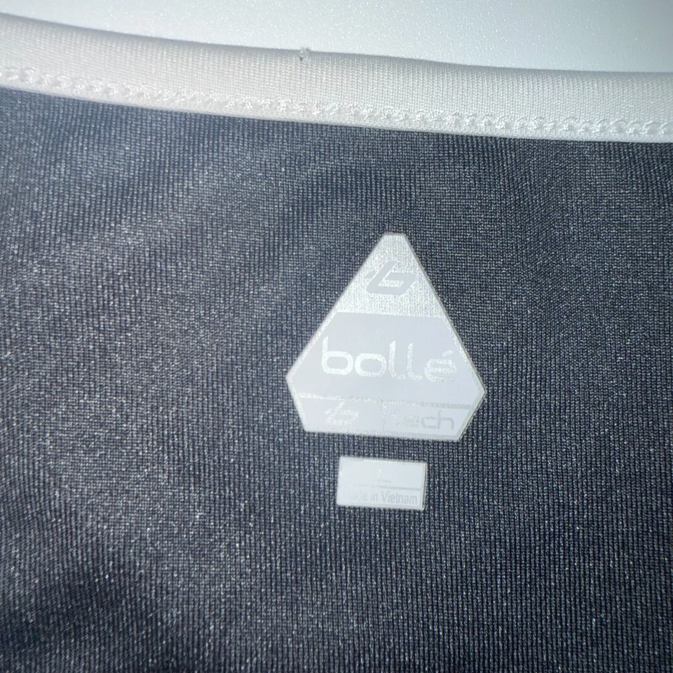 Bolle Tech 背心上衣女式大号海军蓝网球运动无袖 V 领套衫 — 第 2/4 张图片