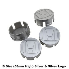 4x Silver Wheel Center Cap Hub Honda Logo Cover Fit Insight Civic 58mm