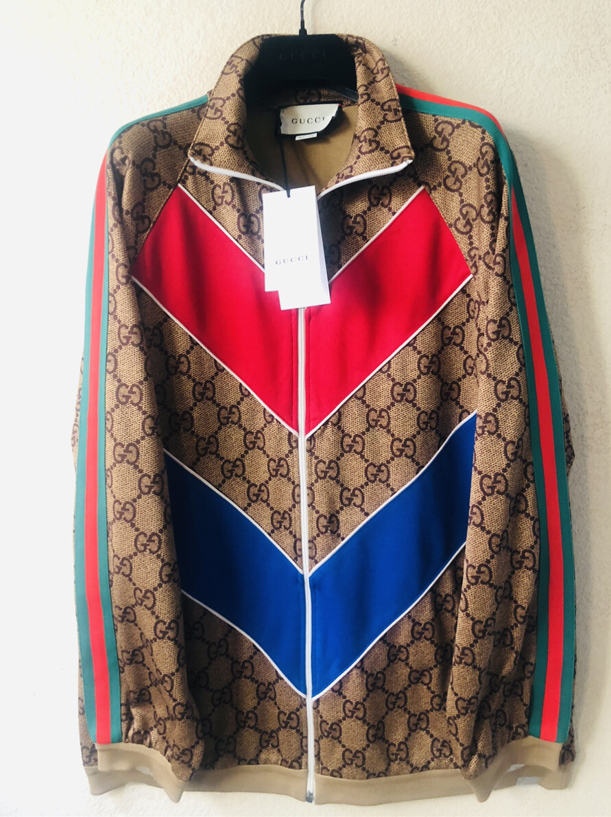 GUCCI グッチPrinted Technical Jersey Jacket Gucci Technical Jersey zip-up Jacket | Black | FARFETCH