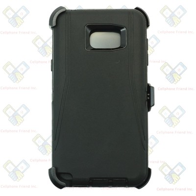 Black for Samsung Galaxy Note 5 Defender Case w/Belt Clip & Screen Protector