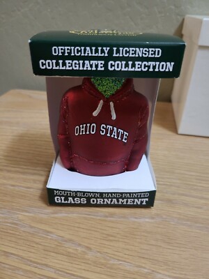 Merck Family's Old World Christmas Ohio State Hoodie 4'' Ornament 2009 MIB
