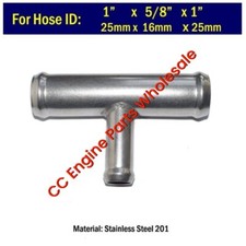 Tee 1 X 1 X 58 Heater Hose Fitting 25mm 25mm 16mm Connector Adapter Reducer Tee 1 X 1 X 58 Heater Hose Fitting 25mm 25mm 16mm Connector Adapter Reducer