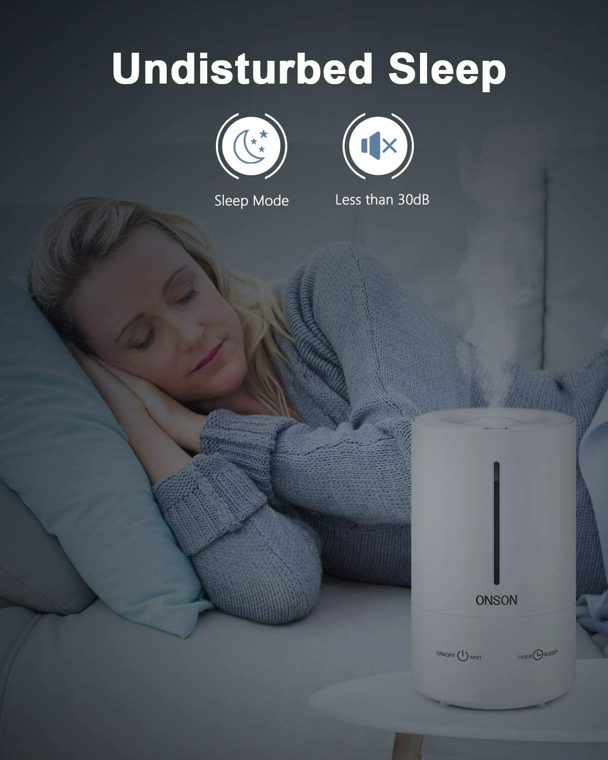 4.5L Ultrasonic Cool Mist Humidifier Baby Bedroom Air Aroma Diffuser Purifier