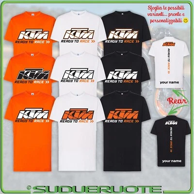 T-Shirt A Manche Courte KTM Logo Moto Course Tricot Shirt Coton Personnalisé - Photo 1/4