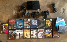 Sony PlayStation 2 PS2 Slim Console SCPH-90001 W 23 Games Cords Dualshock Mem