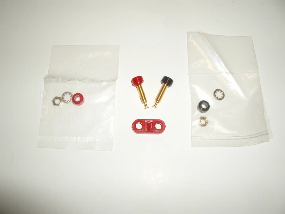 POMONA 2143-2 DOUBLE MINIATURE BANANA JACK BLK/RED ON RED BASE - Image 3 of 3