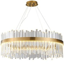 Modern Crystal Luxury LED Chandelier Gold Light Fittings Ceiling Pendant Light