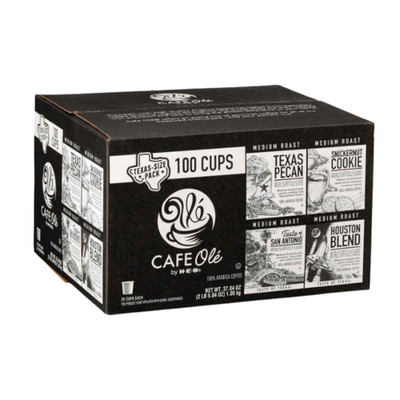 CAFE Olé by H-E-B K-Cups Variety Pack 100 Ct | Texas Pecan SA Houston Snickernut