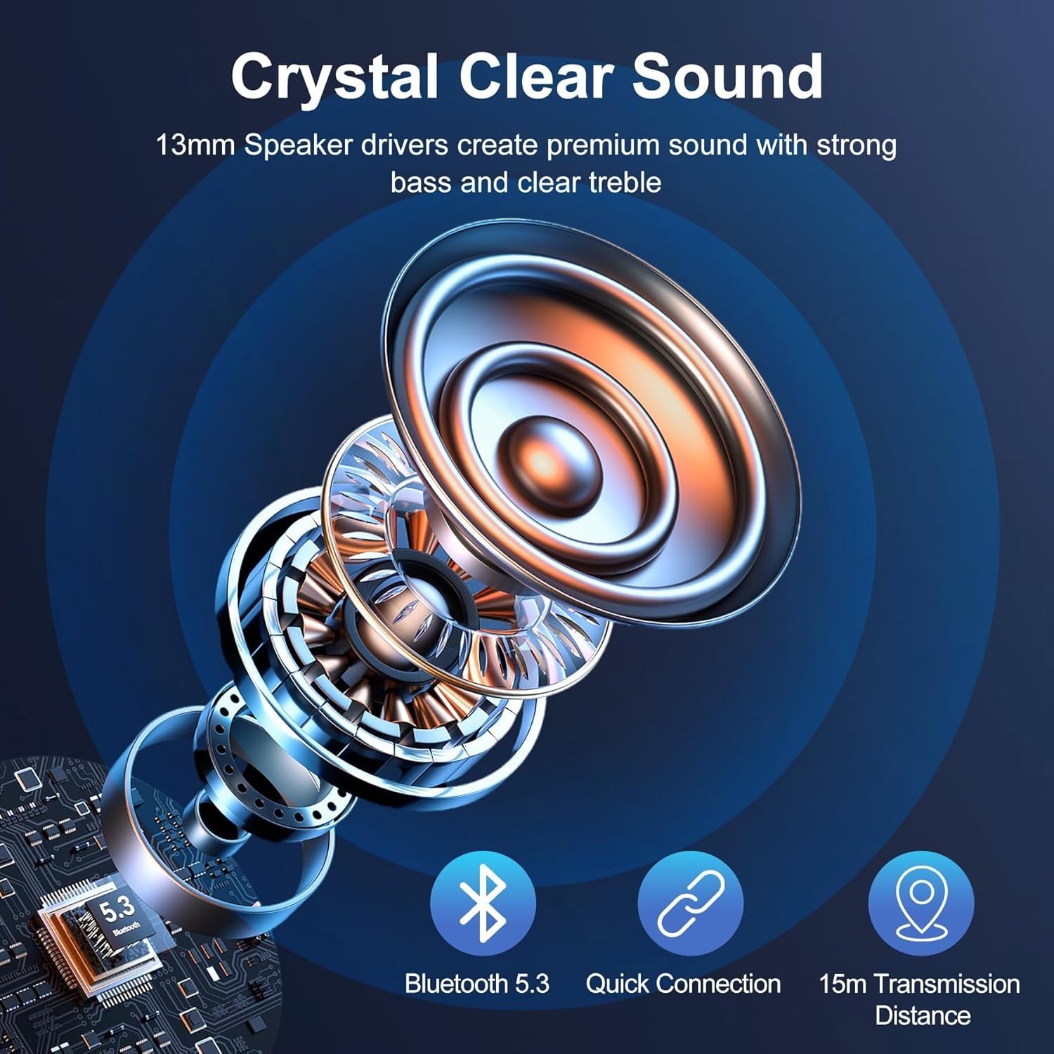 "Blackview Wireless Noise Canceling Earbuds in Ear Headphones Wireless Bluetooth