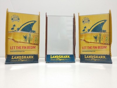 lot of 3 Landshark table display surfboard fins up