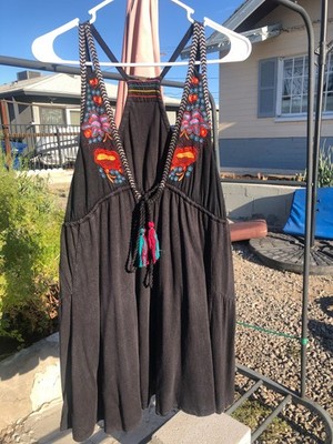 sachin and babi light blue dress Free People Cove Embroidered Black Mini Dress main image 0