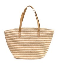 Strandtasche Korbtasche groß Shopper Damen Handtasche Sommer geflochten Beige