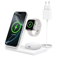 3 In 1 Ladestation Iphone Apple Watch Airpods Schnellladen 15W Faltbar Netzteil