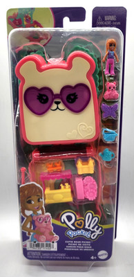 Polly Pocket Cutie Bear Picnic Mini Playset - NEW