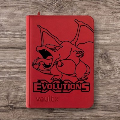 Vault X - 9 Pocket eXo-Tec Zip Binder Folder - Red Pokemon XY Evolutions 