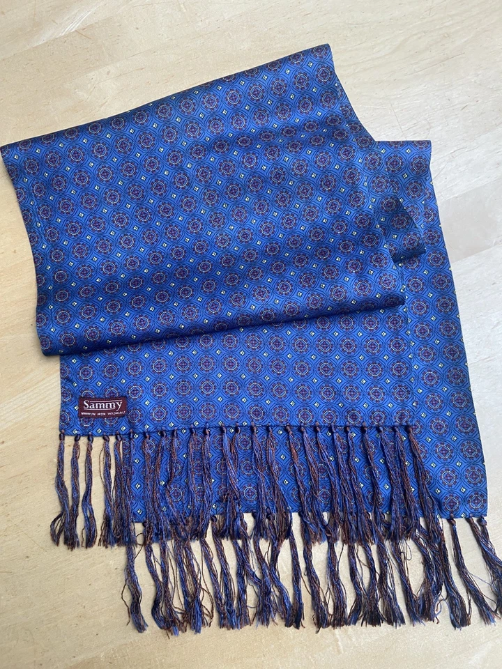 Vintage SAMMY DICEL Scarf Dapper Scooter Mod Indie Goodwood Ascot 1960 1970s - Image 2 of 4