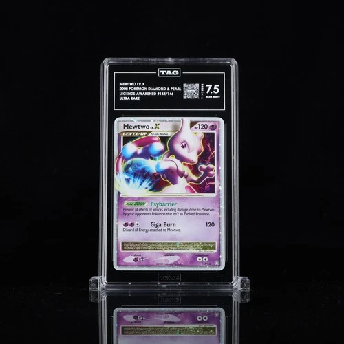 Mewtwo LV.X 144/146 Legends Awakened Holo tag 7.5 psa