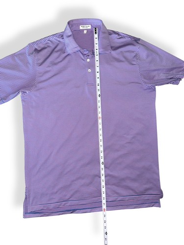 Peter Millar Crown Sport Polo Shirt Summer Comfort Striped sz L MS23EK03S - Picture 8 of 8