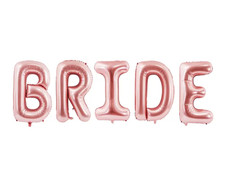 Foil balloon Bride, 110.2x33.9in, rose gold