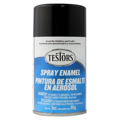 Testors 1247T Enamel Spray Paint, 3oz Gloss Black