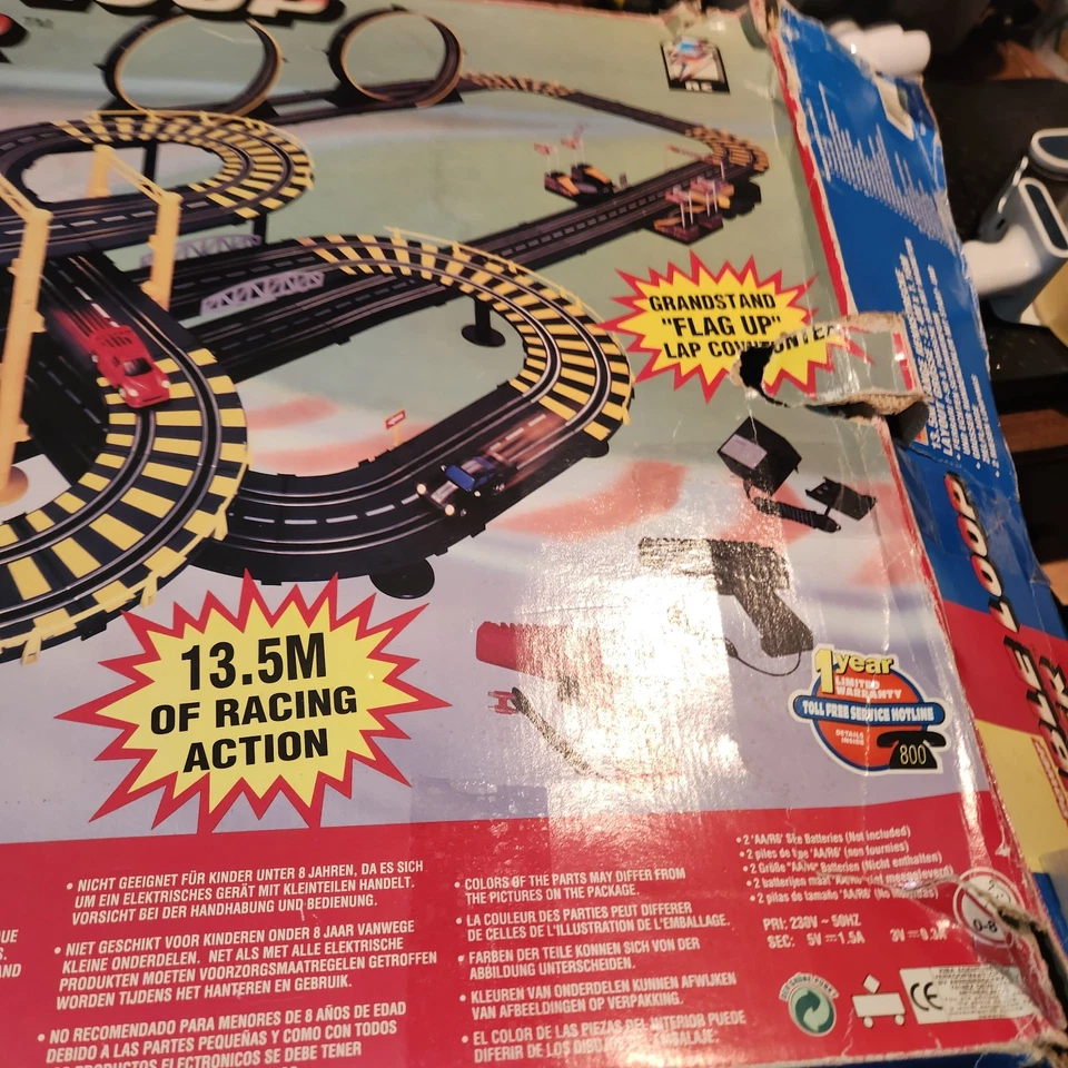 NEW Vintage 90's Artin Slot Car Double Loop Race Car Track Set, Box not included Foto 2 de 4