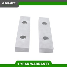 2 Pieces Machined Vise Jaws Reversible 8" 2" 1" Soft Jaws Aluminum For 6" Vises