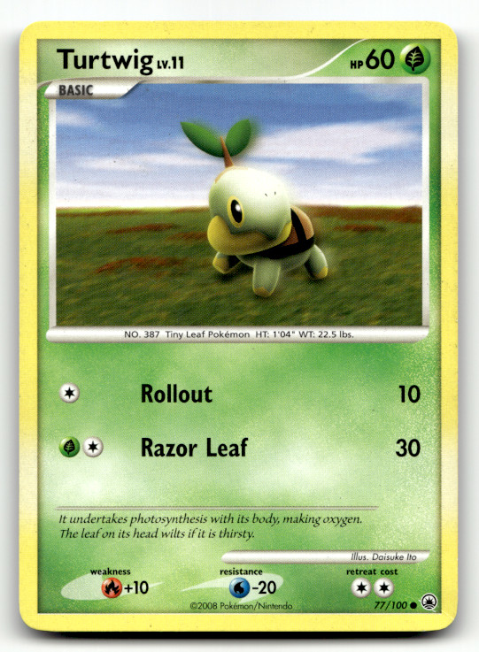 Turtwig (77) 77/100 Normal Common Majestic Dawn LP