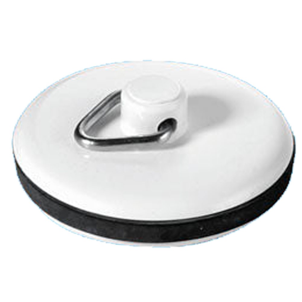 McAlpine WP1T 1.5"" White Plastic Plug with Rubber Seal With Triangle, White
