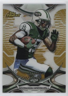 2015 Topps Finest Gold Refractor 43/150 Brandon Marshall #38 h8k