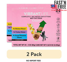 (2 pack) Vibrant Life Variety Pack Classic Pate Wet Kitten Food, Grain-Free 3 oz