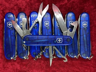 Victorinox Climber Blue Transparent Swiss Army Knife 11 Tool Random Pick (423)