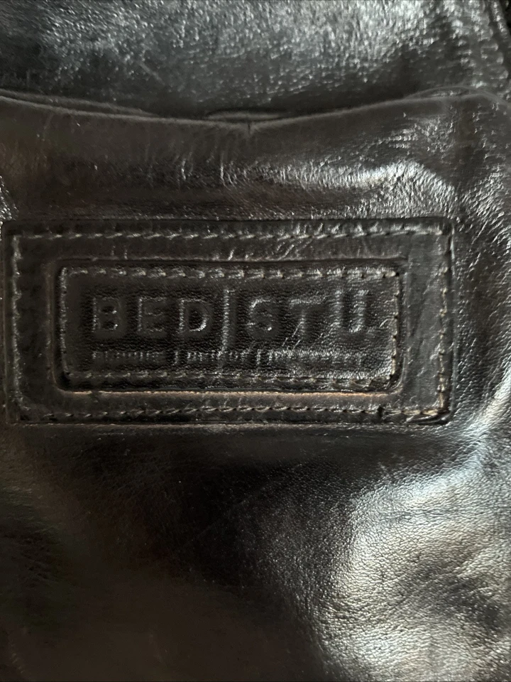 Bed Stu Beau 黑色皮革背包 单吊袋 260 美元 零售 — 第 2/4 张图片