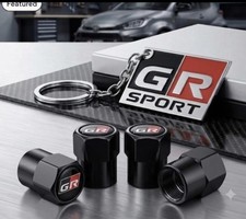 New Toyota GR *4 Dust Cap + GR Keyring Keychain  Corolla Yaris GR86 Supra Huilex