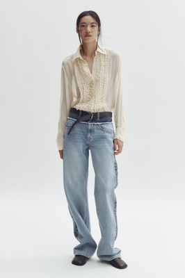 Stella McCartney H&M Two-Tone Straight-Leg Jeans US 6 
