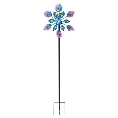 Alpine Corporation SLL2430 Double Layer Peacock Kinetic Wind Sp Kitchen