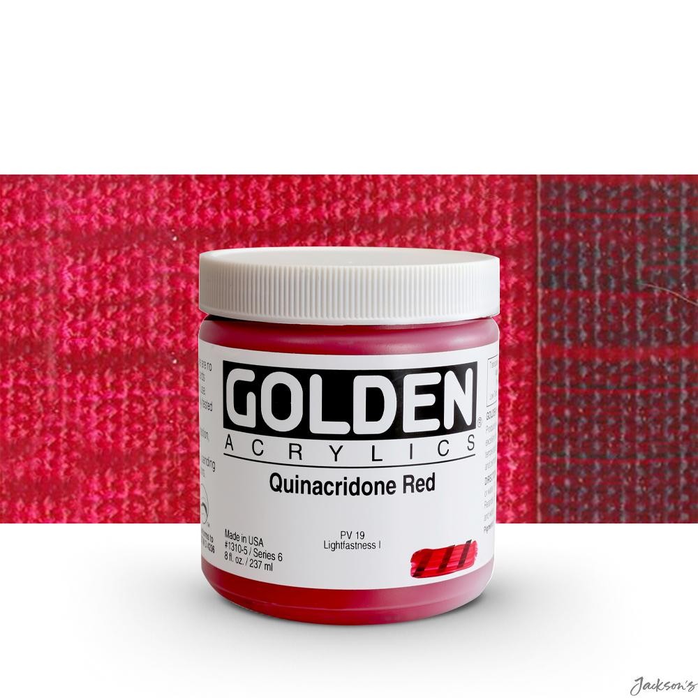 Golden Heavy Body Acrylic Paint Quinacridone Red 237ml Artist Glazing Colour