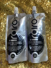 2-Pack 8oz Each Pouches IROIRO 100% Vegan, 95% Premium Natural 8 fl oz #10 BLACK