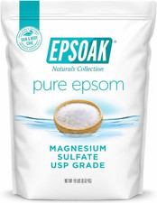 Epsom Salt 19 lb Magnesium Sulfate USP Resealable Bag Unscented Made in USA
