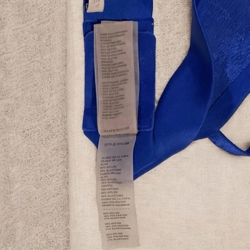 Stella McCartney S73-109 Royal синий кружевной погружения футболка бюстгальтер женщин размер 32DD - Изображение 4 из 4